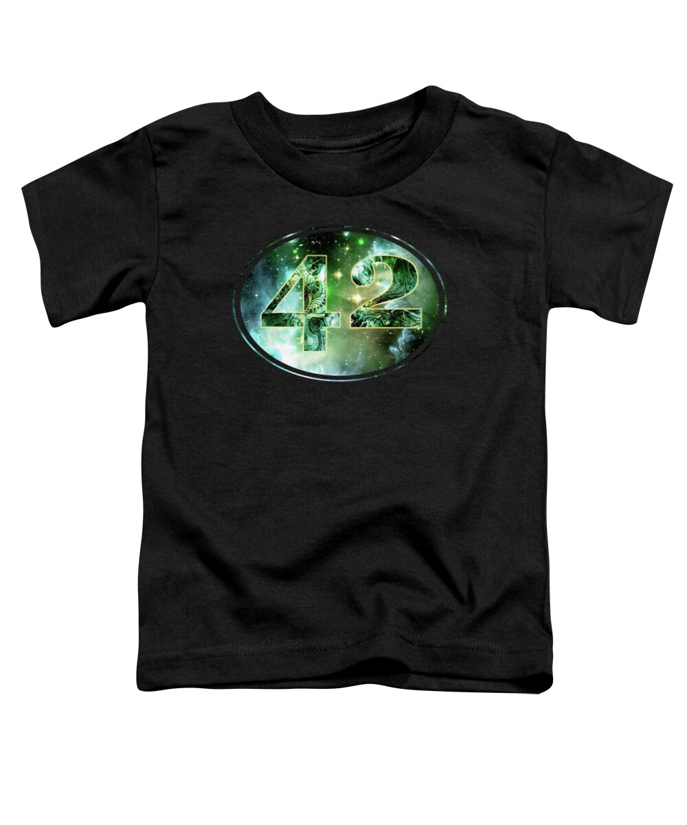 42 Toddler T-Shirt featuring the digital art Forty Two by Anastasiya Malakhova