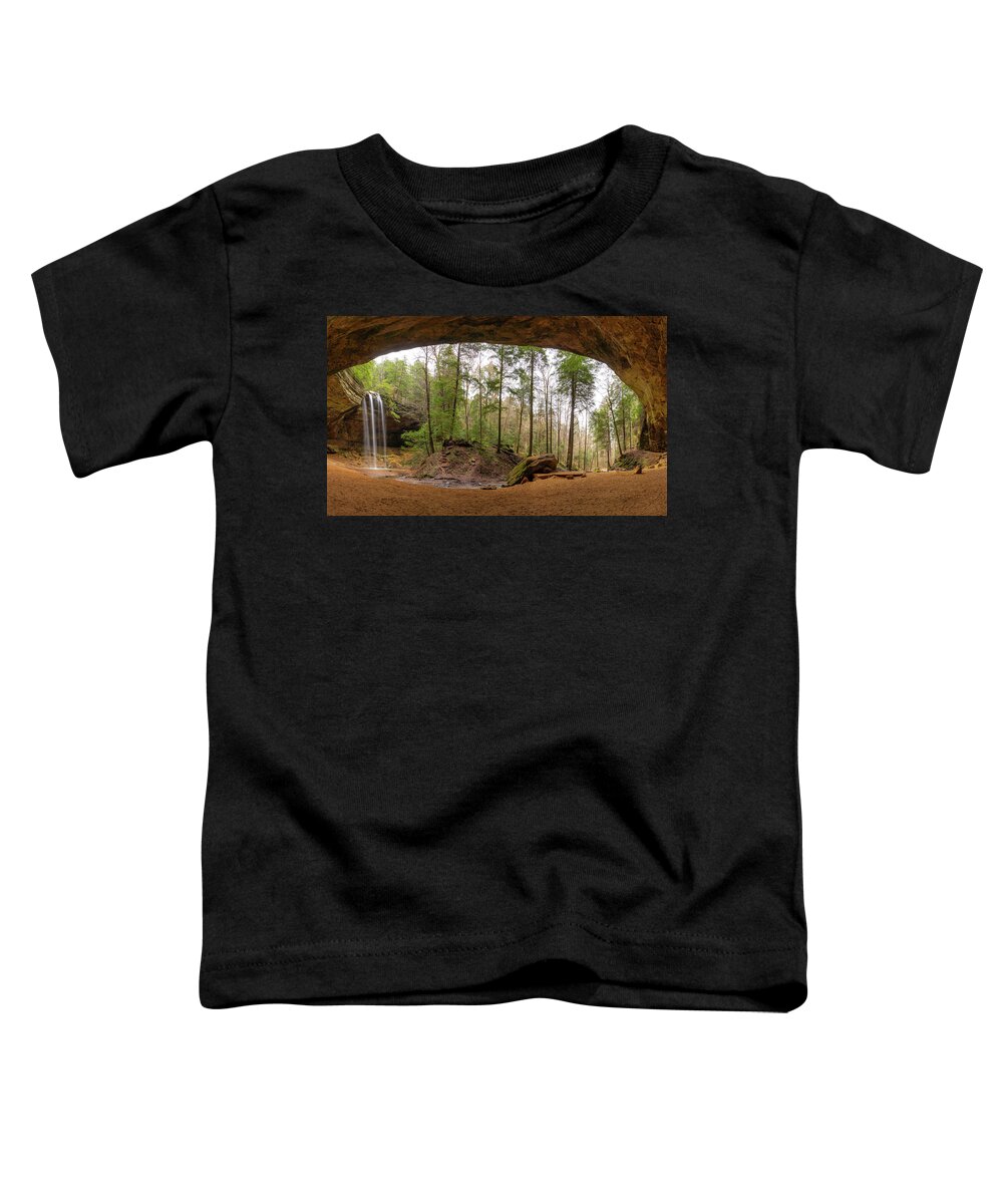 Cavern Toddler T-Shirt featuring the photograph Ash Cave Panorama by Arthur Oleary