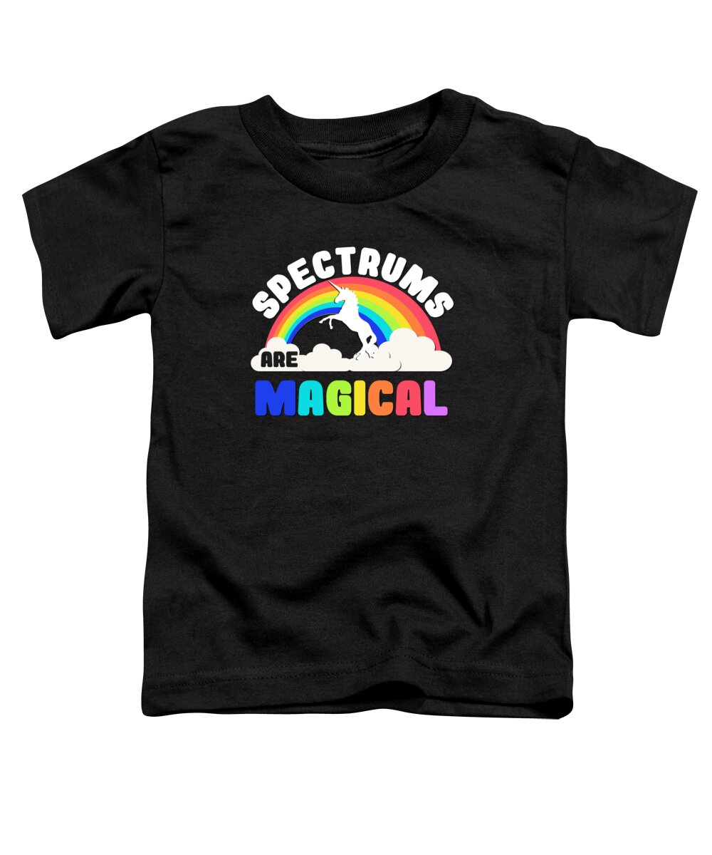Unicorn Toddler T-Shirt featuring the digital art Autism Awareness Spectrums Are Magical by Flippin Sweet Gear