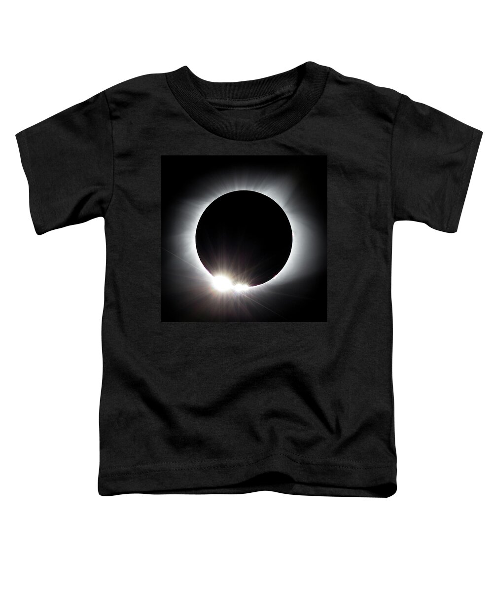Solar Eclipse Toddler T-Shirt featuring the photograph Baily's Beads by David Beechum