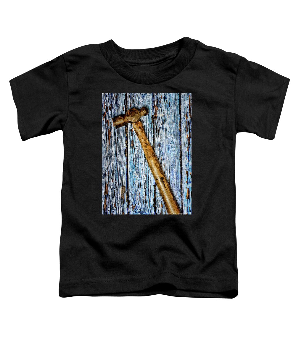 Paul Ward Toddler T-Shirt featuring the photograph Ball Peen Hammer on textured background by Paul Ward