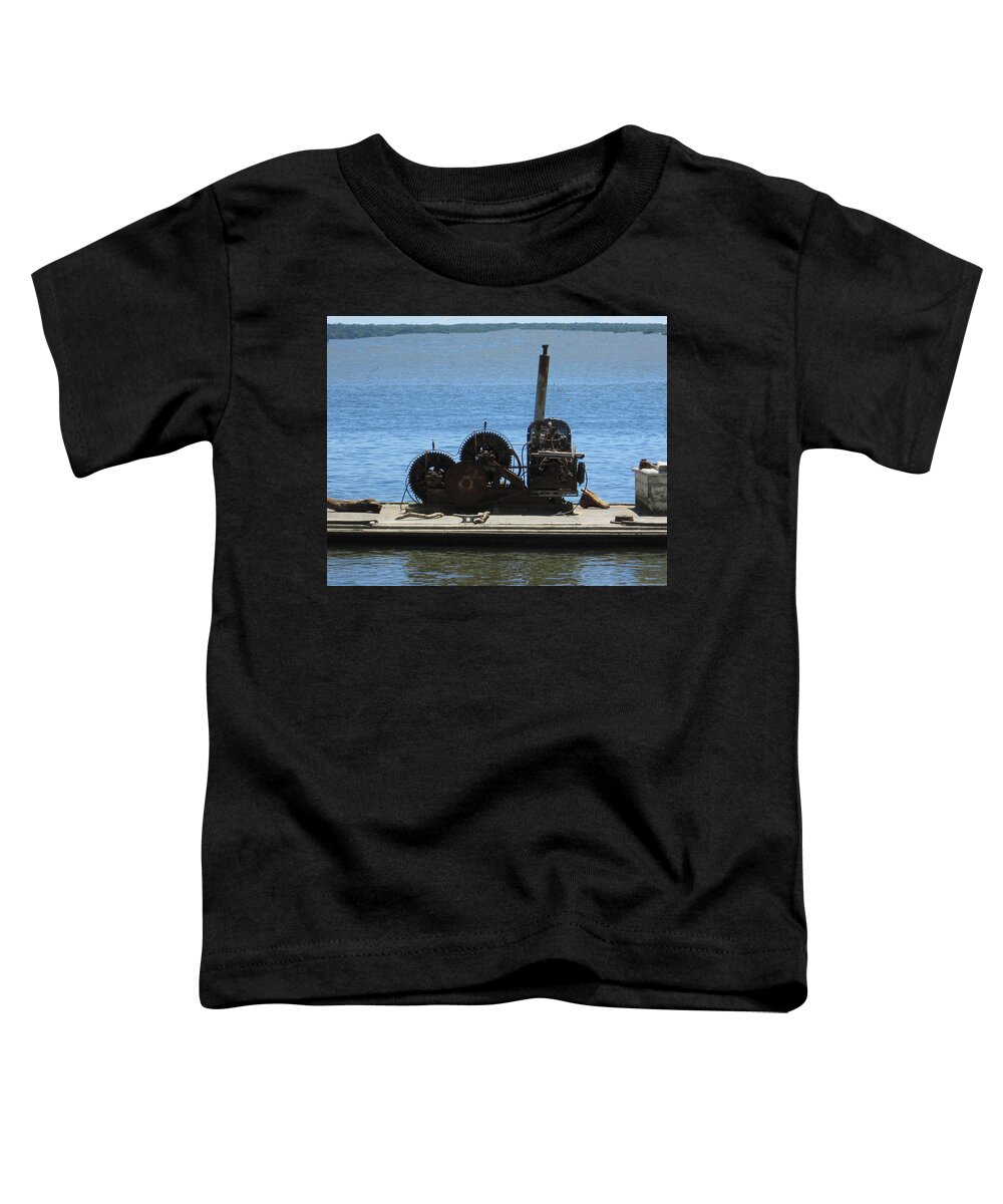 Machinery Toddler T-Shirt featuring the photograph Barge Punk by Lin Grosvenor