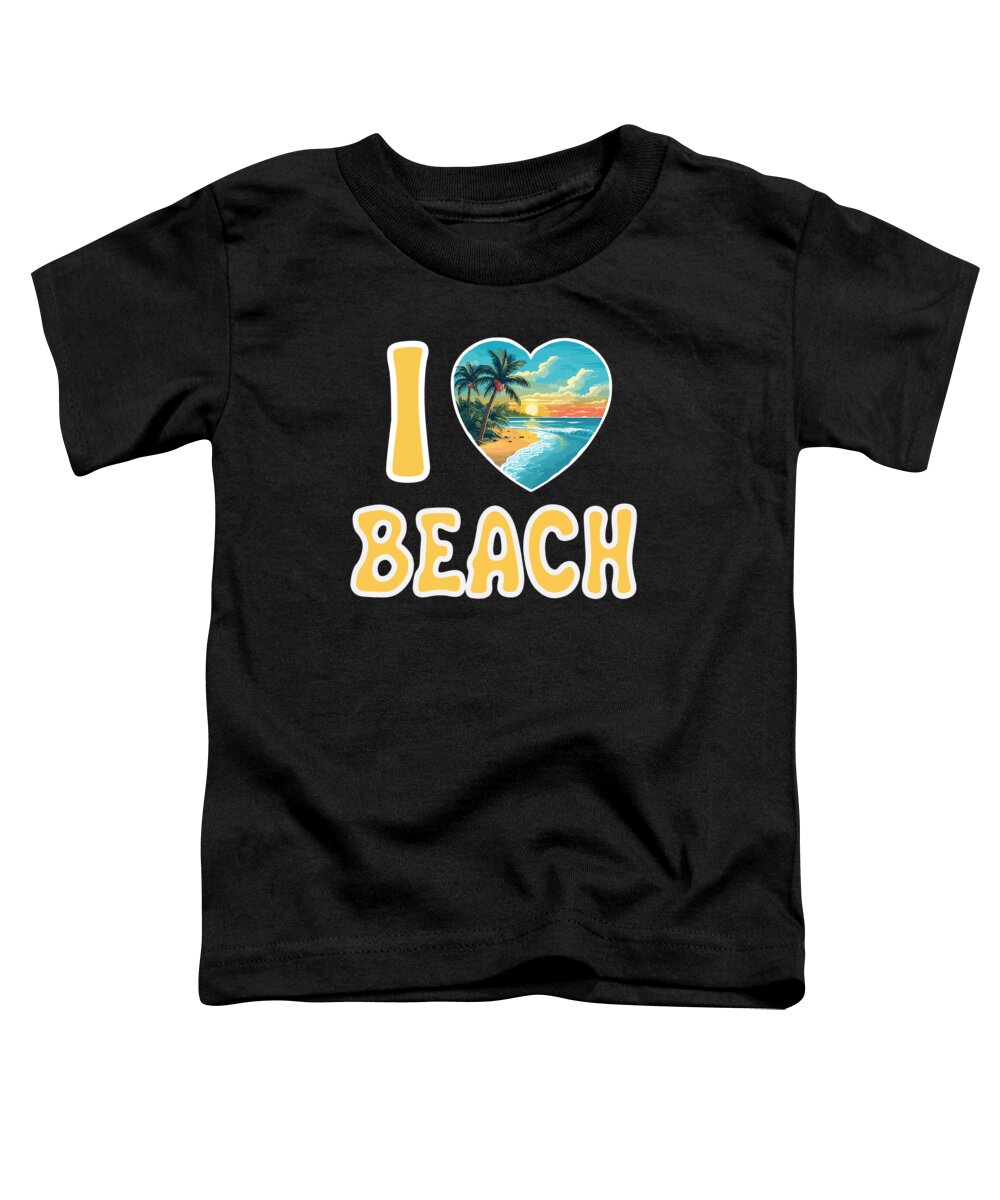 Beach Toddler T-Shirt featuring the digital art Beach Love by Manuel Schmucker
