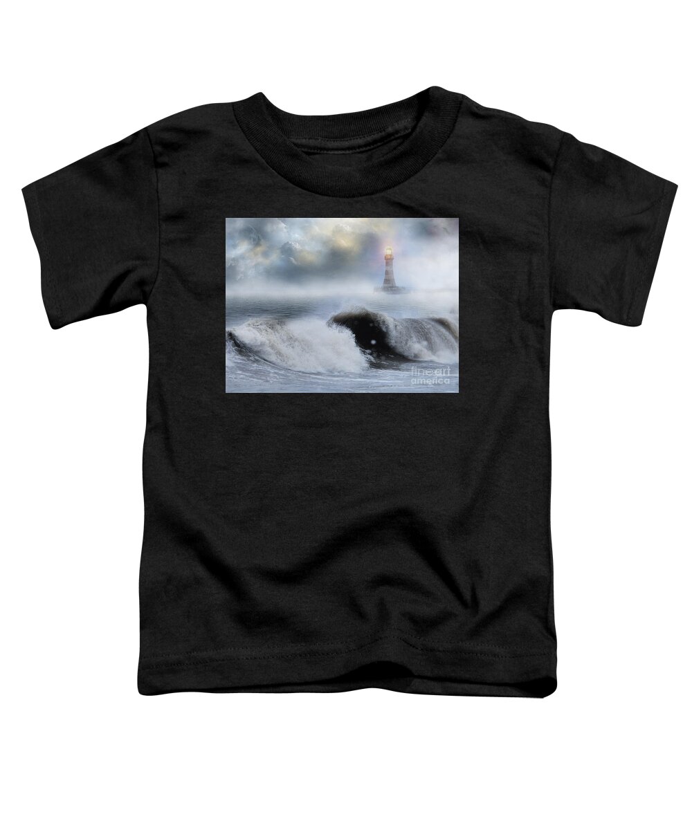 The North Sea Toddler T-Shirt featuring the pyrography Before the Storm by Morag Bates