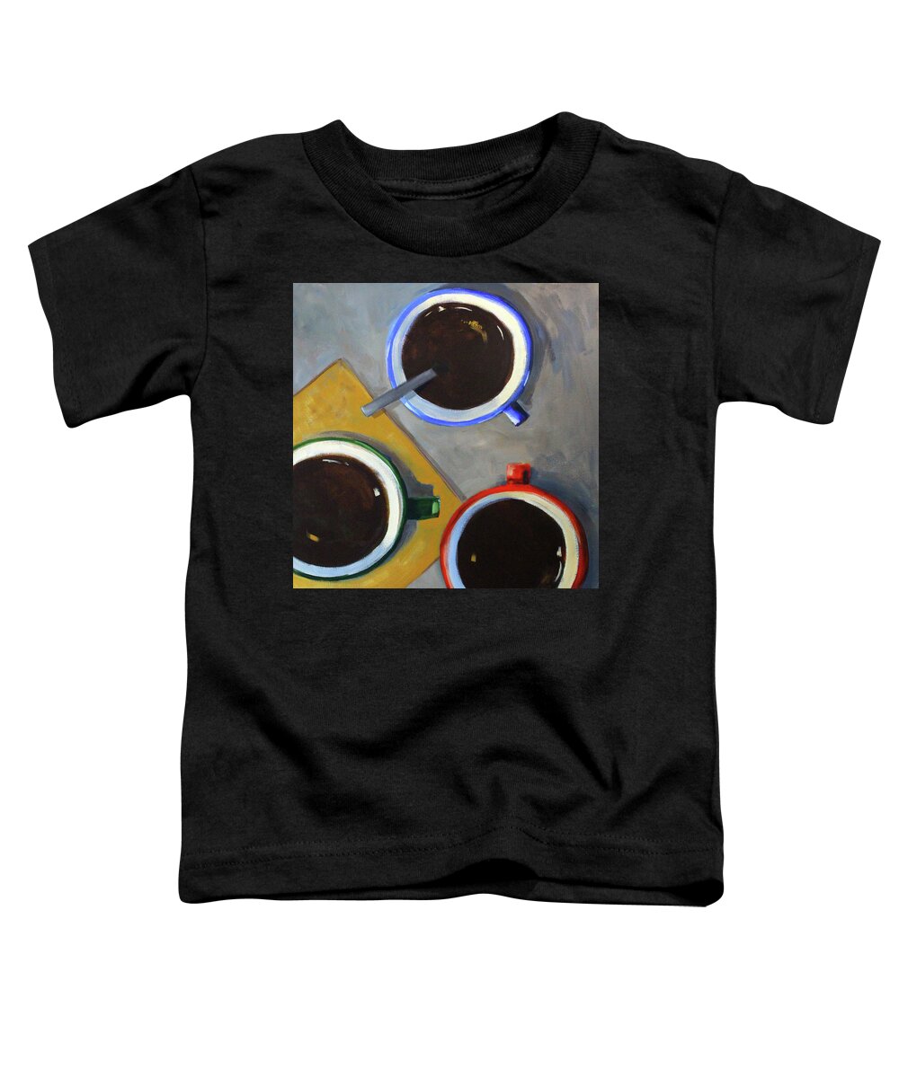 Black Coffee Toddler T-Shirt featuring the painting Black Coffe by Nancy Merkle