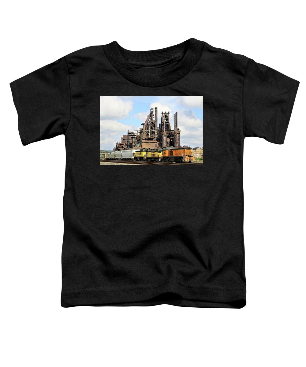 Bethlehem Toddler T-Shirt featuring the photograph Blast Furnaces Of South Bethlehem by DJ Florek