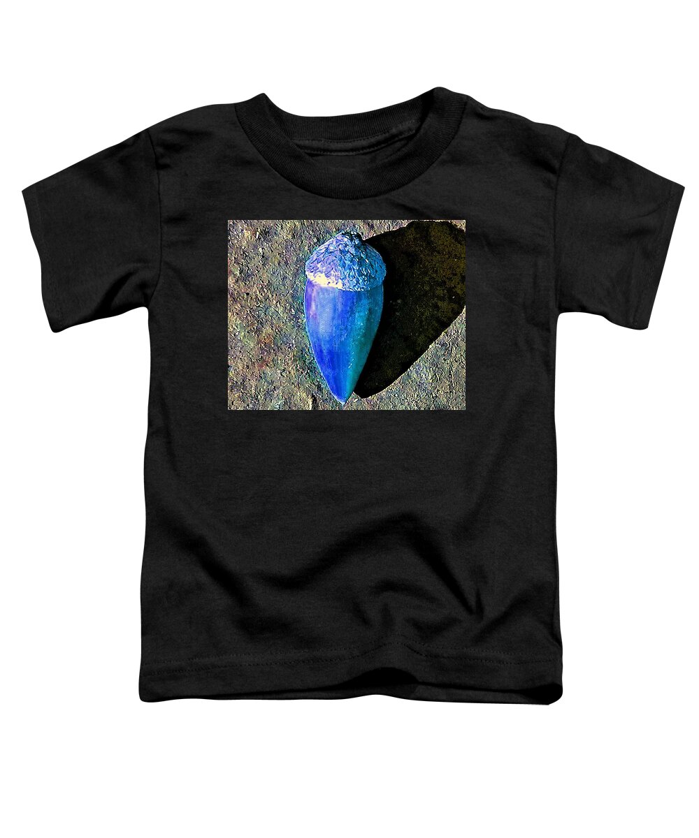 Blue Toddler T-Shirt featuring the photograph Blue Acorn by Andrew Lawrence