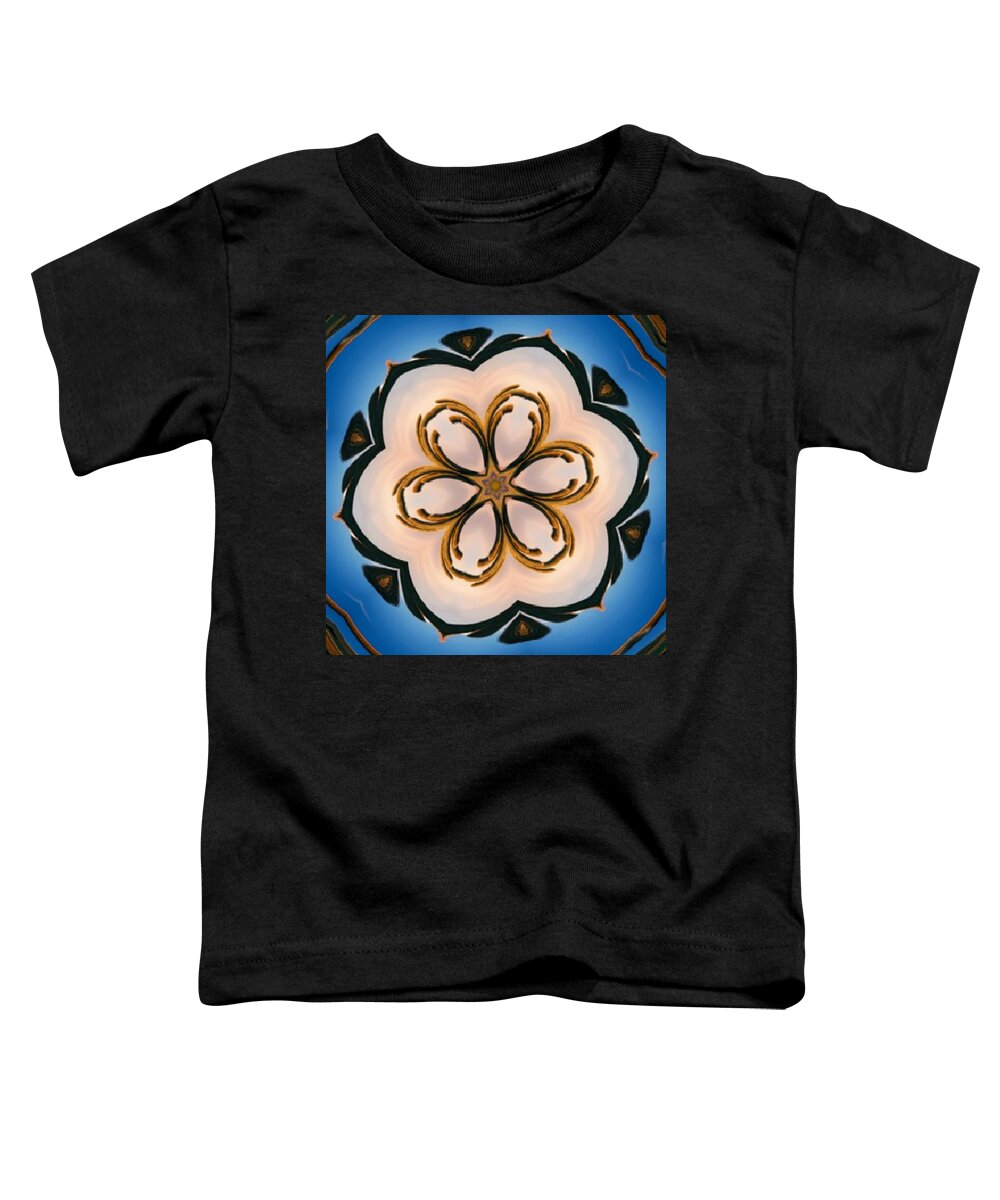 Blue Toddler T-Shirt featuring the digital art Blue Eye Sky by Designs By L