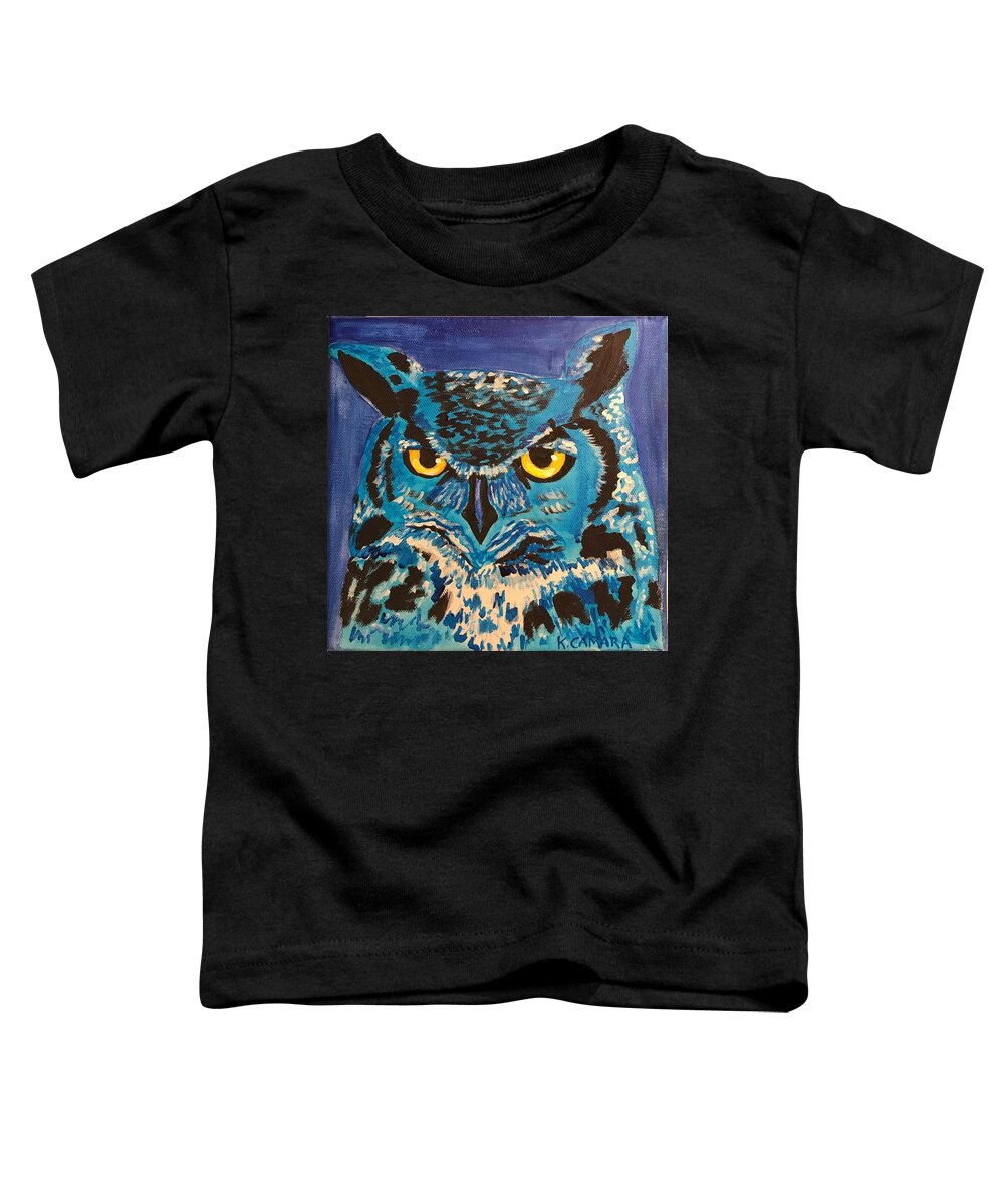 Pets Toddler T-Shirt featuring the painting Blue Own by Kathie Camara