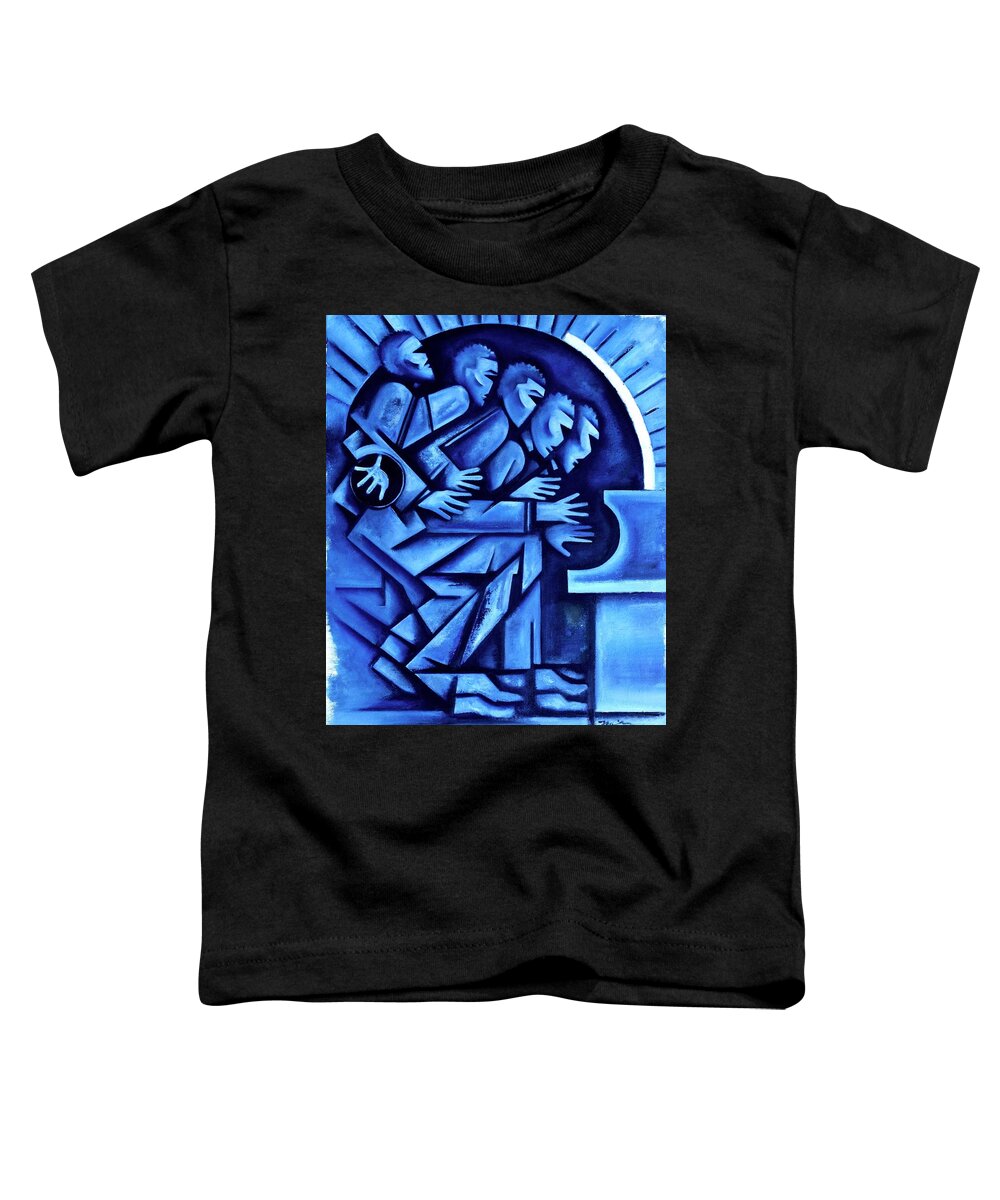 Jazz Toddler T-Shirt featuring the painting Blues/ Ascent by Martel Chapman