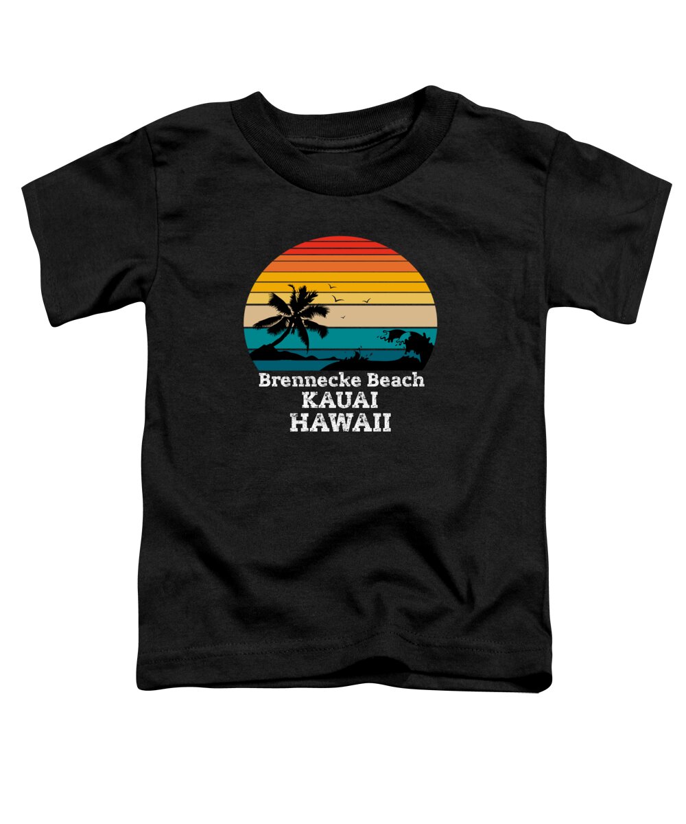 Brennecke Beach Toddler T-Shirt featuring the drawing Brennecke Beach gift by Bruno