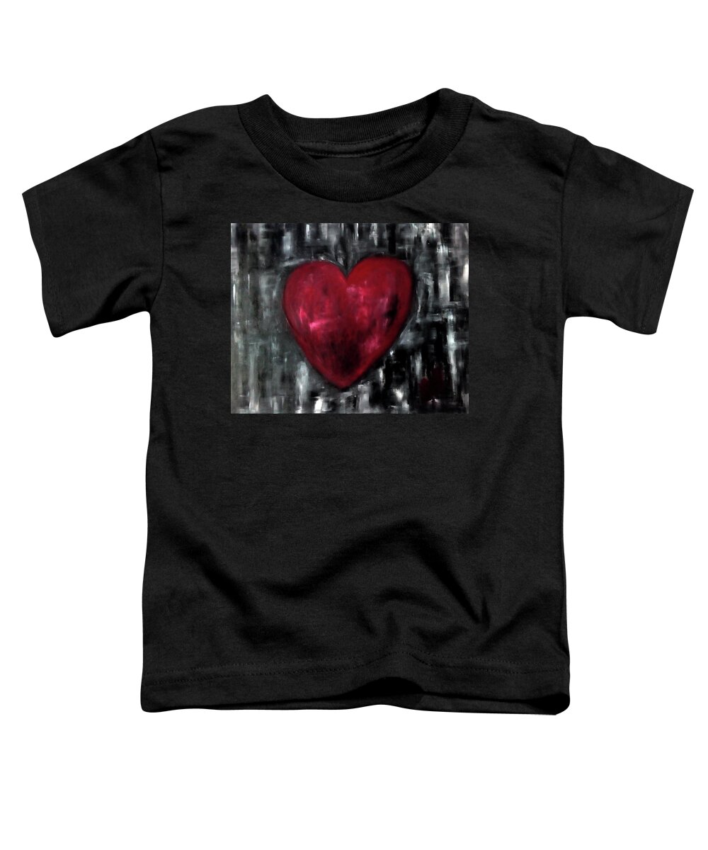 Heart Toddler T-Shirt featuring the painting Bruised but Not Broken by Eseret Art