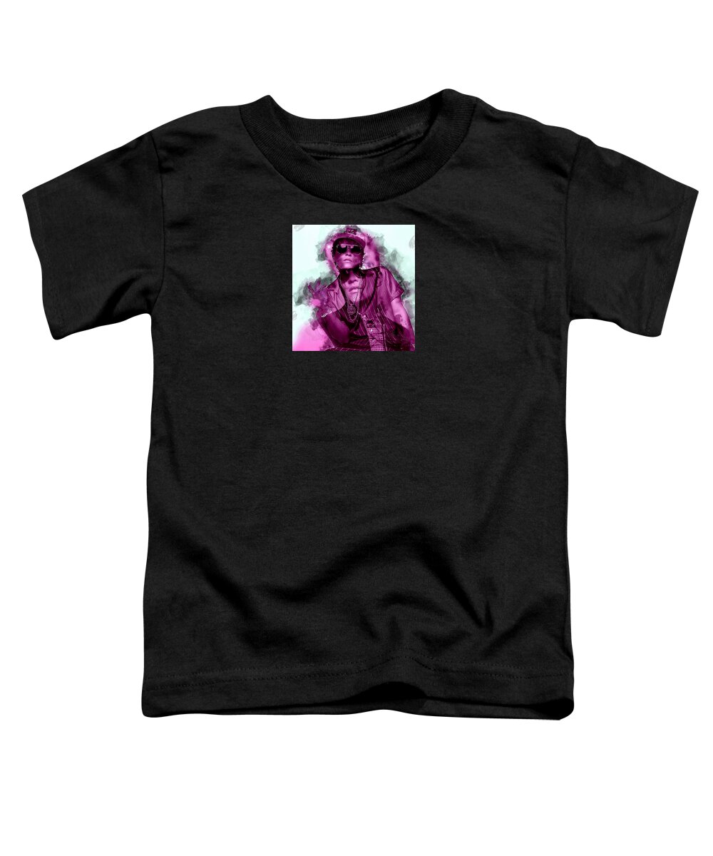 Bruno Mars Toddler T-Shirt featuring the mixed media Bruno Mars 24k by Marvin Blaine