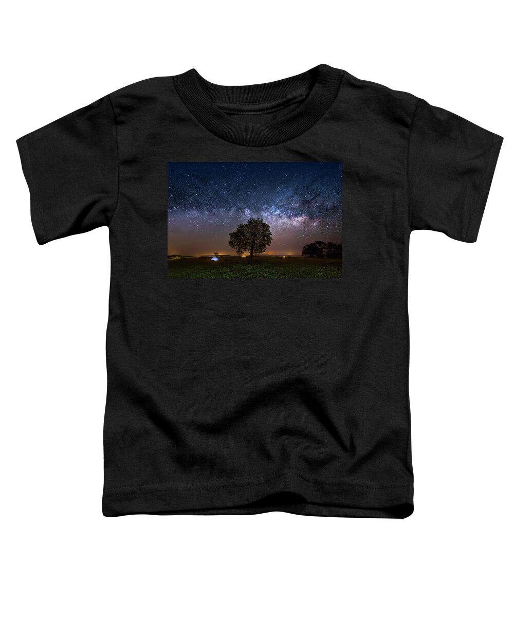 Milky Way Toddler T-Shirt featuring the photograph Camp Milky Way by Mark Andrew Thomas