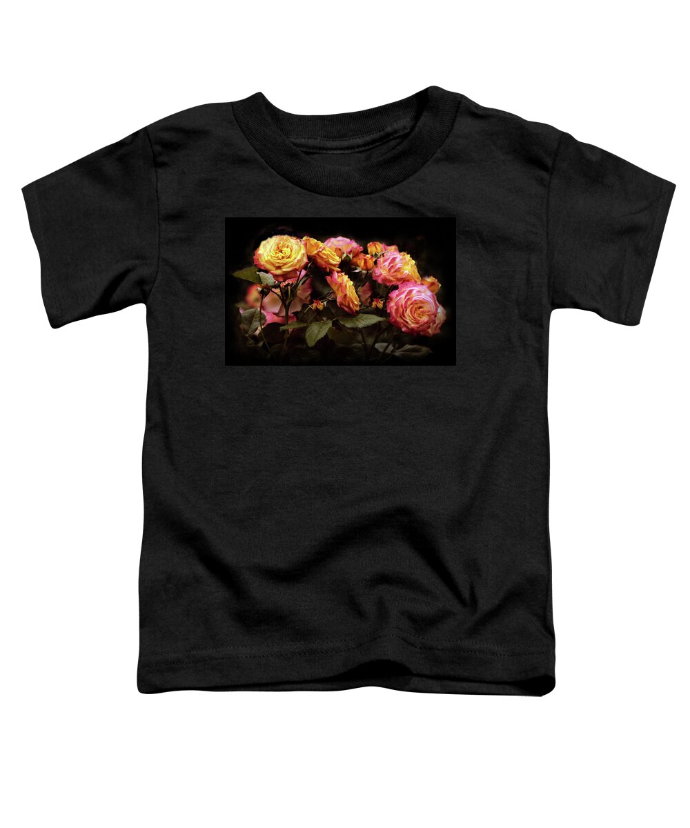Roses Toddler T-Shirt featuring the photograph Candlelight Rose by Jessica Jenney