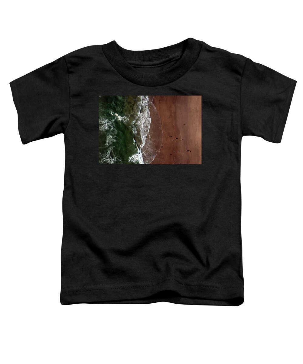Cannon Beach Toddler T-Shirt featuring the photograph Cannon Beach Aerial by Christopher Johnson