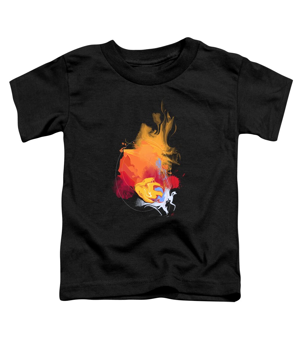 Abstract Toddler T-Shirt featuring the digital art Caprice #2 Incandescence by Gina Harrison