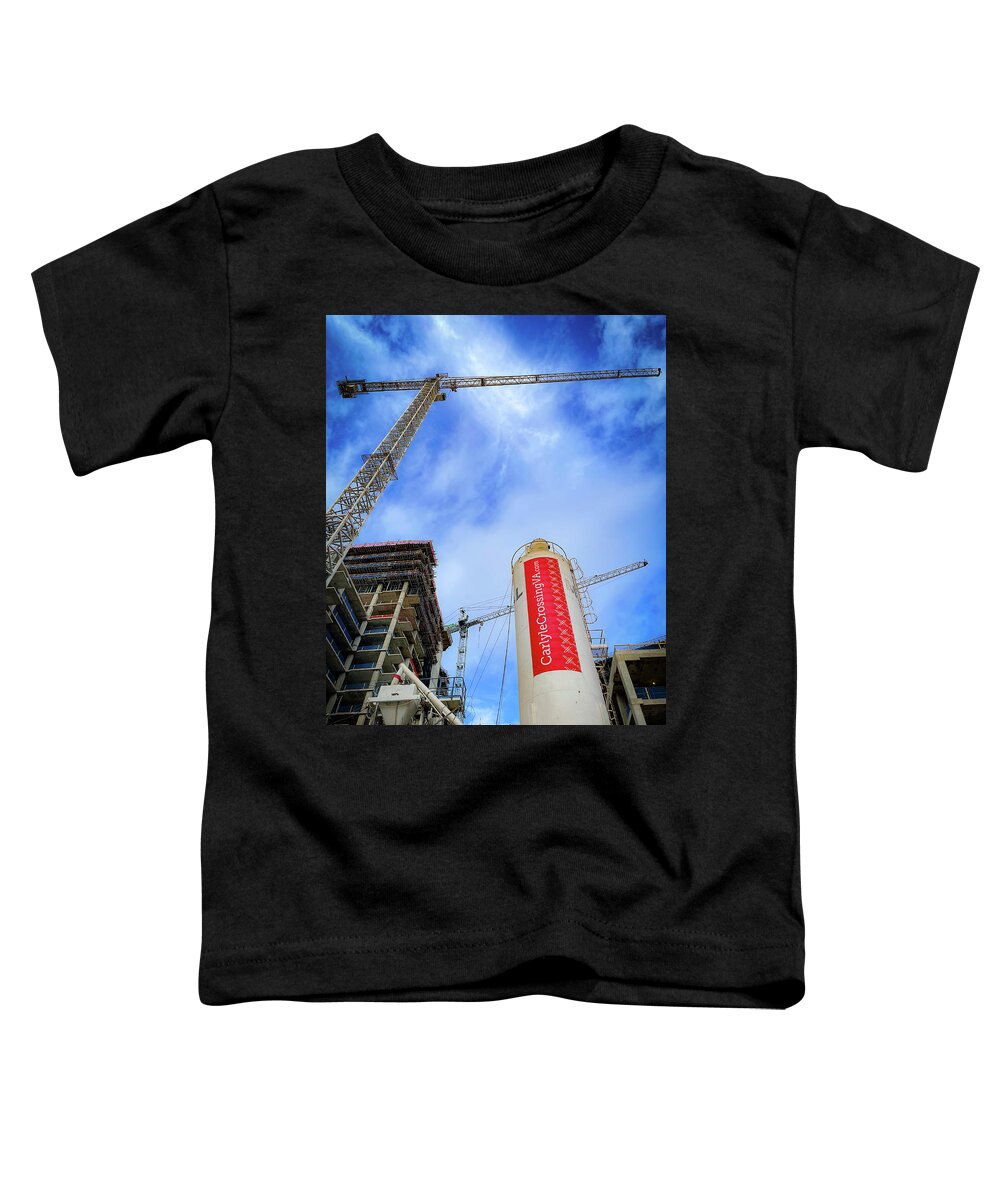 Construction Toddler T-Shirt featuring the photograph Carlyle Crossing Construction by Lora J Wilson