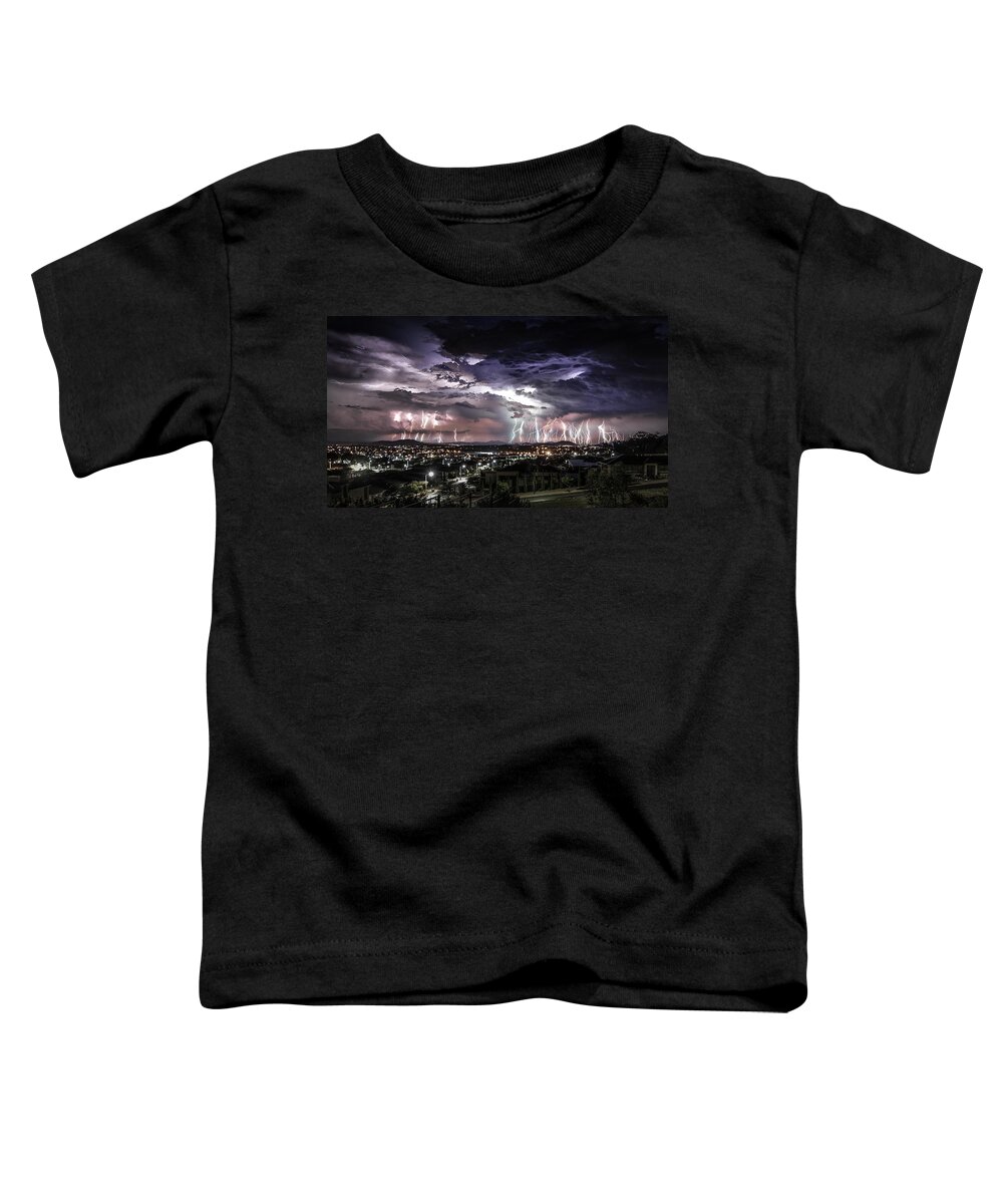 Lightning Toddler T-Shirt featuring the photograph Casey Strike by Ari Rex