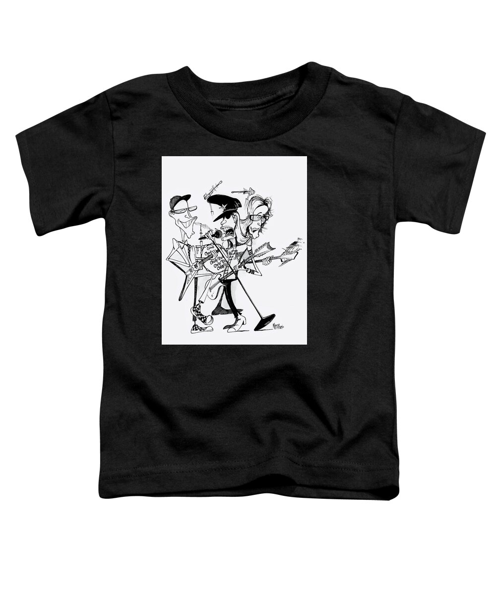 Cheap Toddler T-Shirt featuring the drawing Cheap Trick by Michael Hopkins