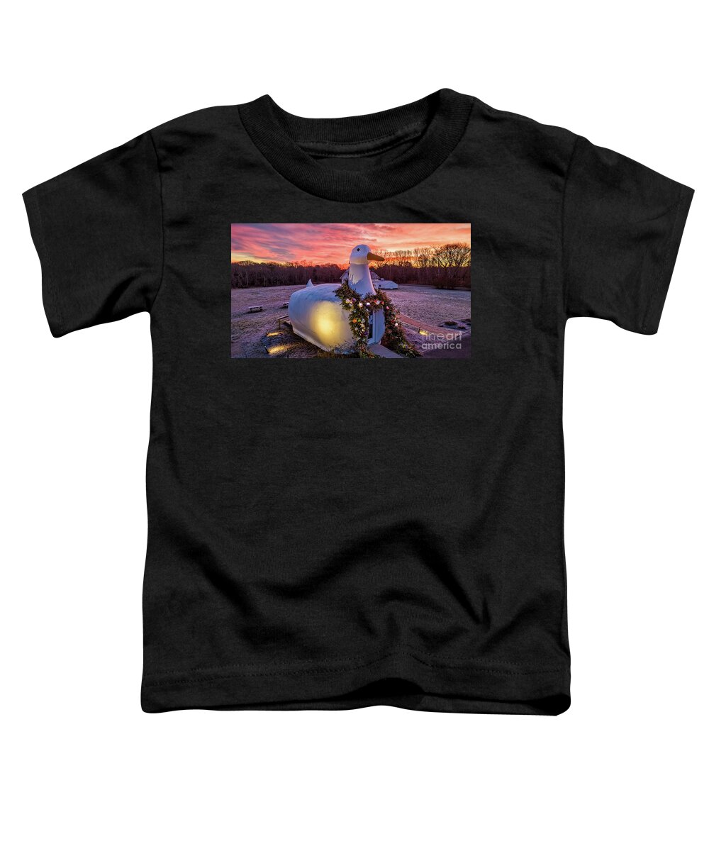 Duck Toddler T-Shirt featuring the photograph Christmas Duck by Sean Mills