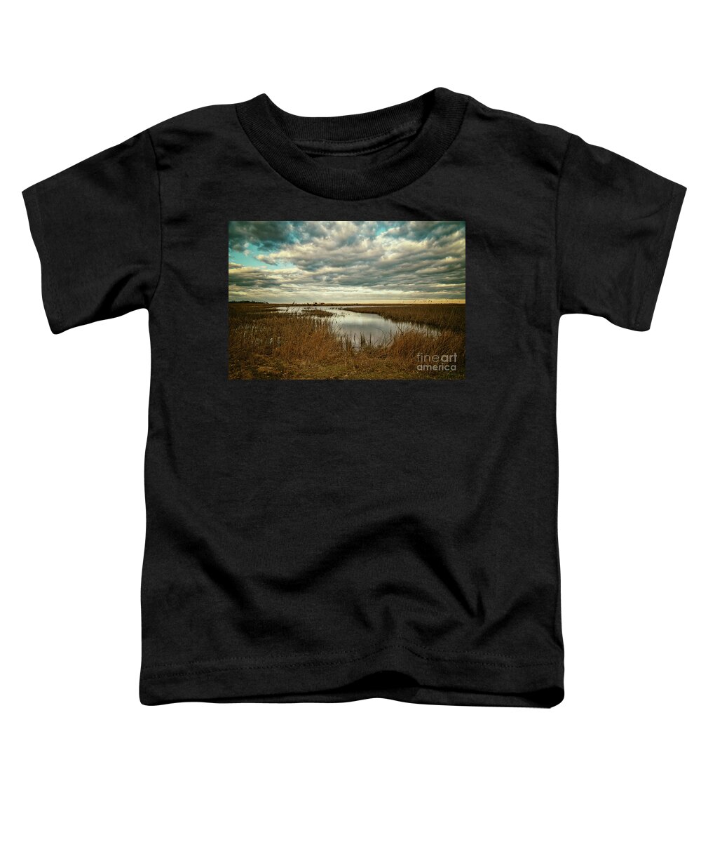 Clouds Toddler T-Shirt featuring the photograph Clouds and Reflections by Debra Fedchin