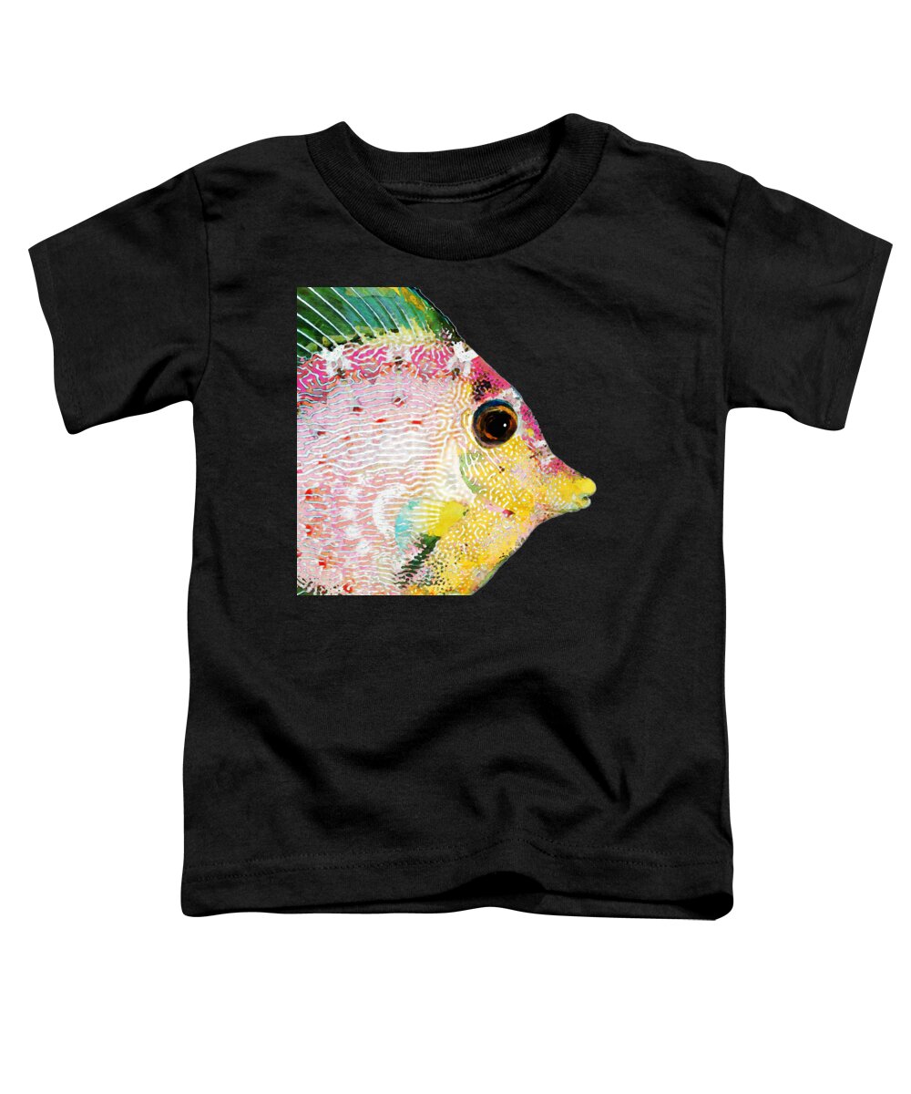 Tang Fish Toddler T-Shirt featuring the painting Colorful Tropical Fish Art - Sea Tang by Sharon Cummings