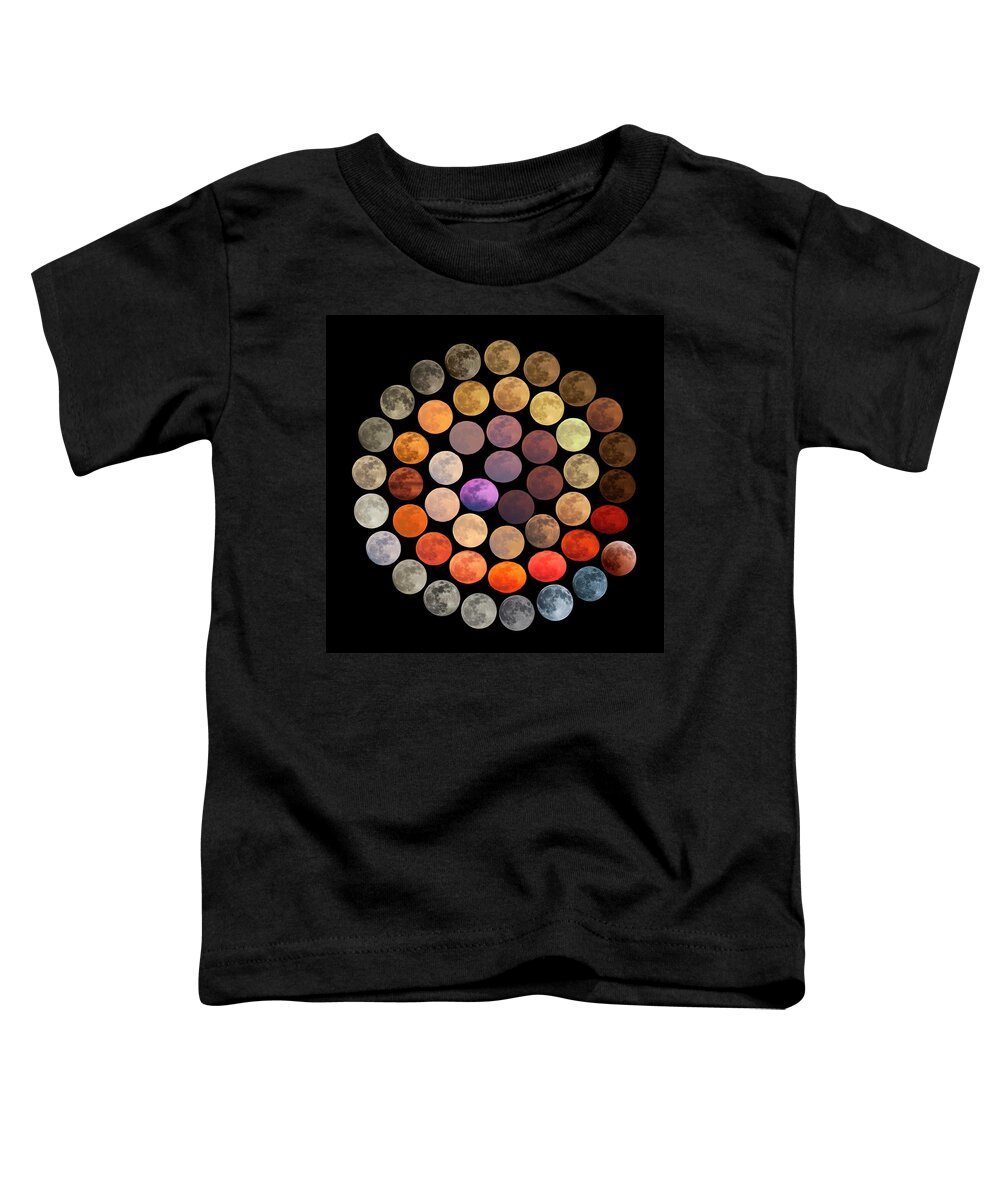 #faatoppicks Toddler T-Shirt featuring the photograph Colors of the Moon by Marcella Giulia Pace