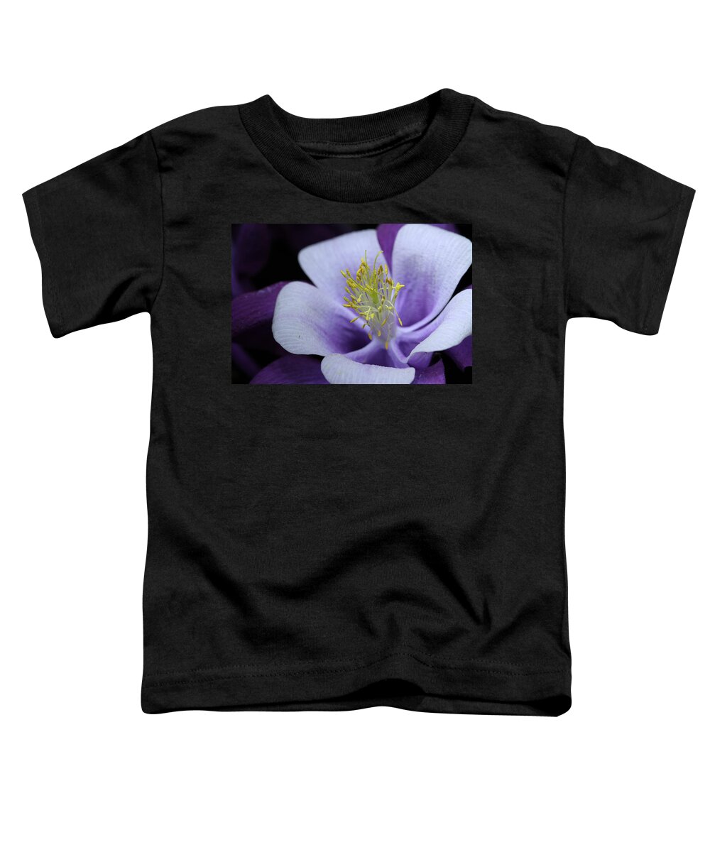 Macro Toddler T-Shirt featuring the photograph Columbine 764 by Julie Powell