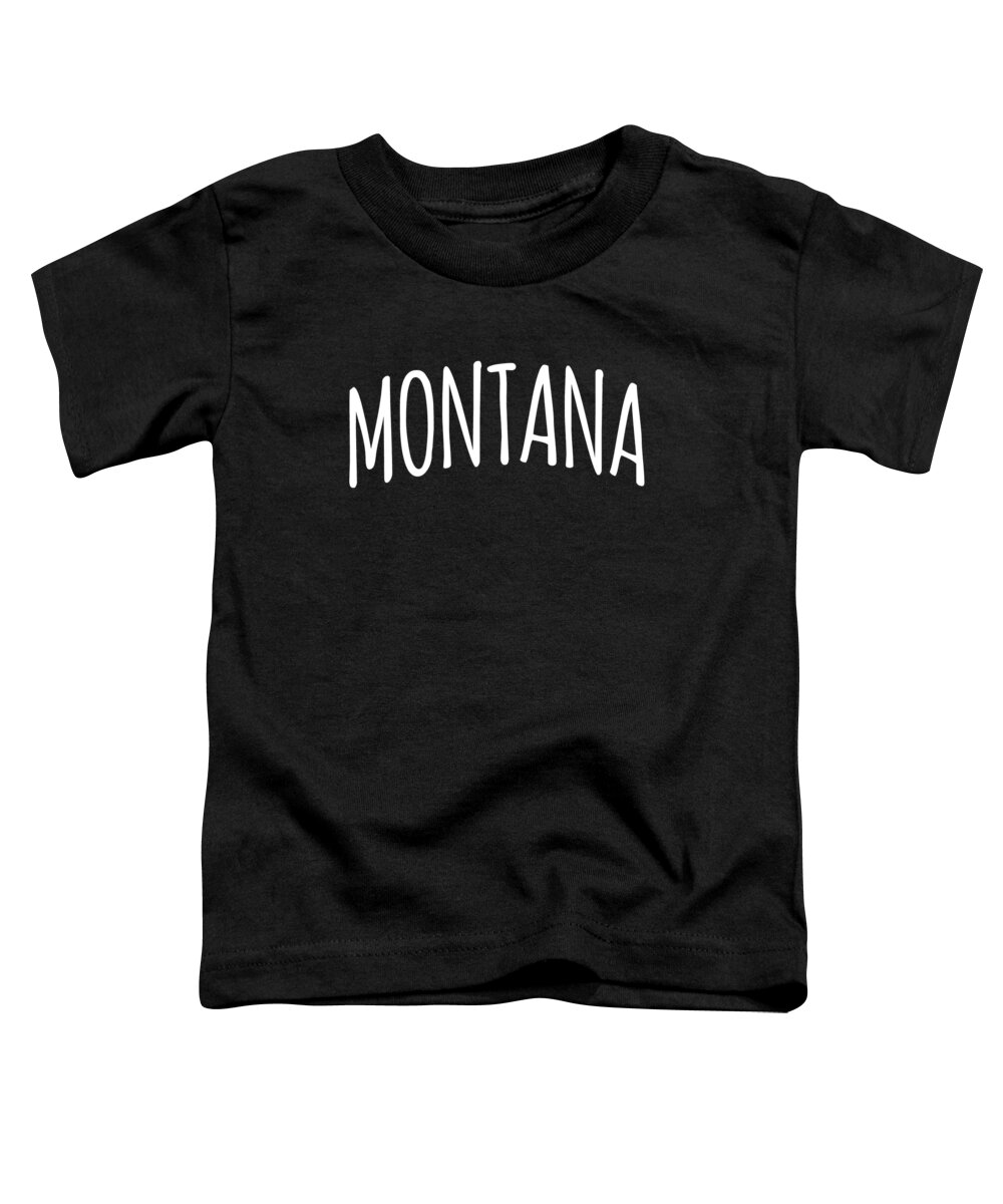 Funny Toddler T-Shirt featuring the digital art Cute Montana by Flippin Sweet Gear
