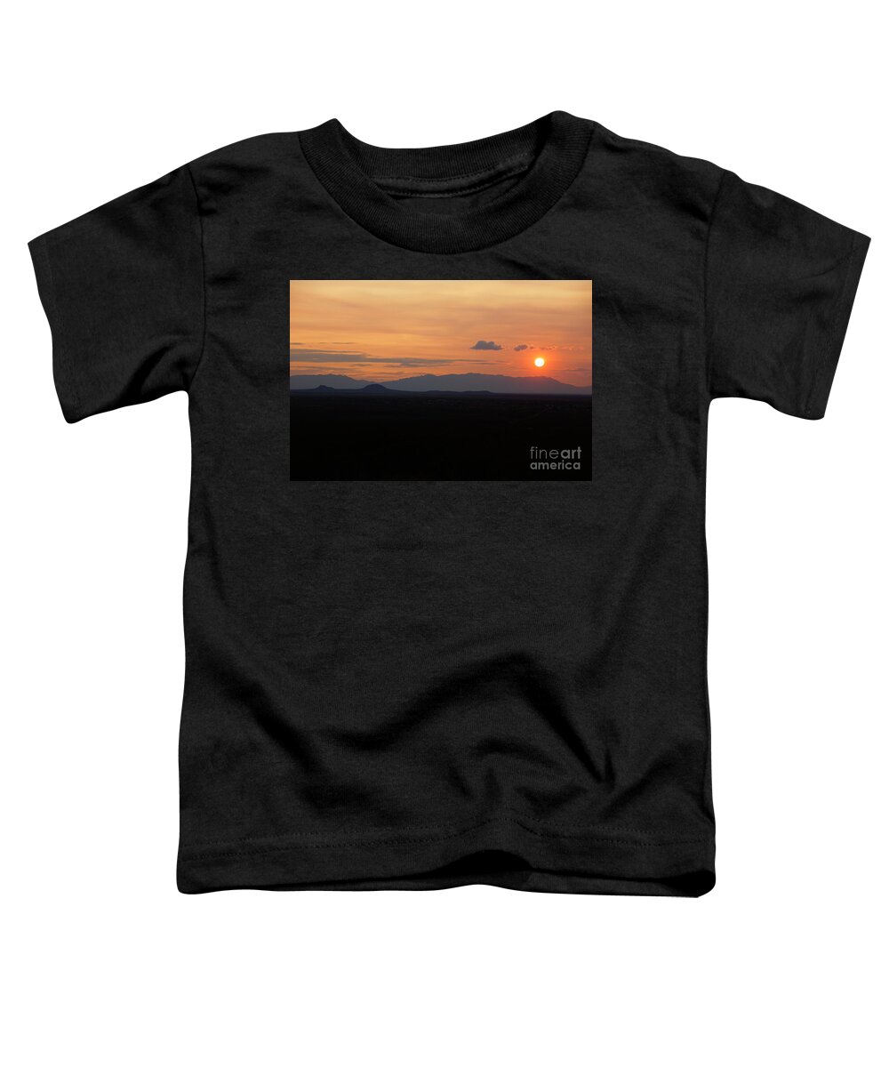 Sunset Toddler T-Shirt featuring the photograph Desert sunset 1 by Ken Kvamme