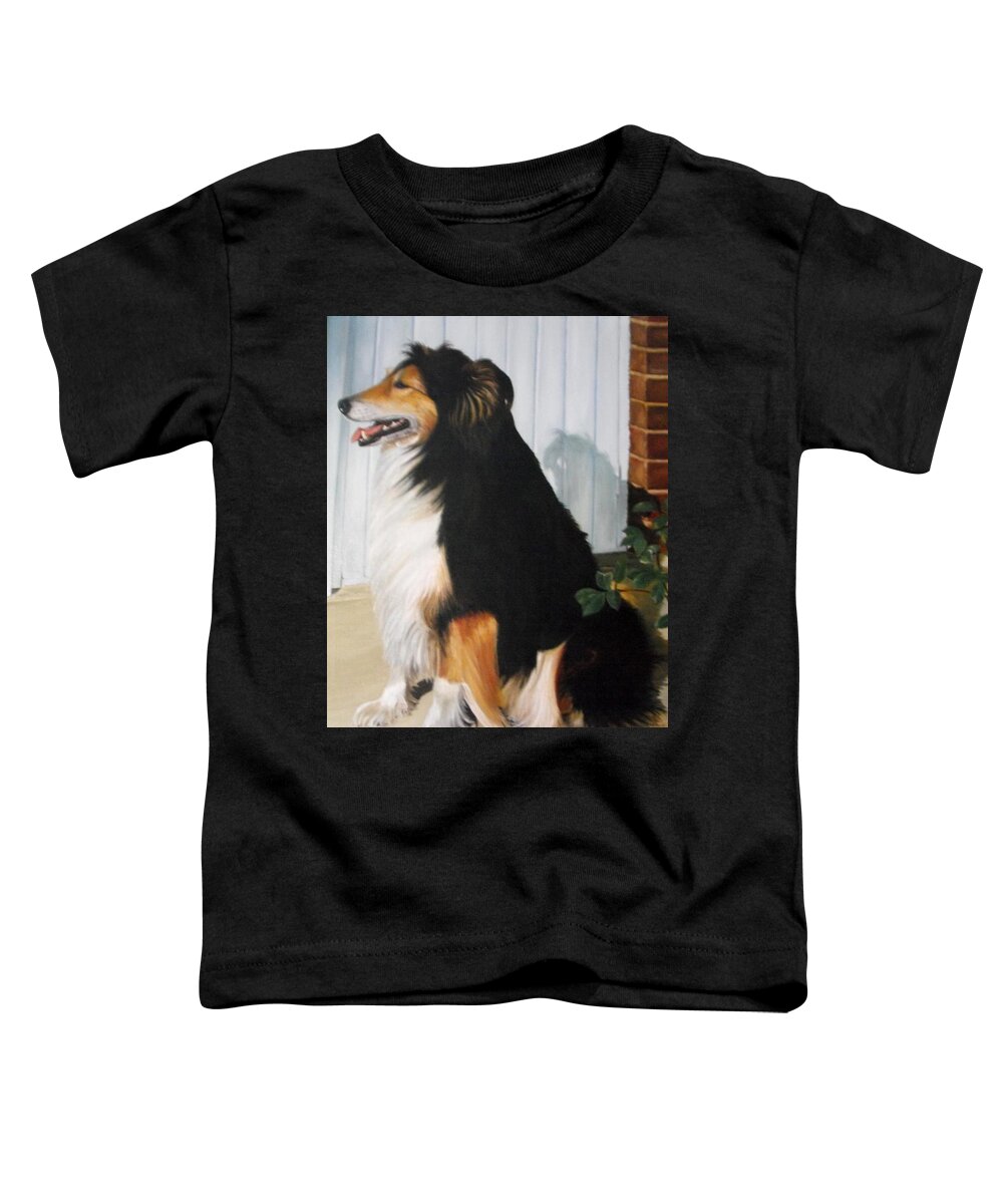 Dog Toddler T-Shirt featuring the painting Dog by HH Palliser