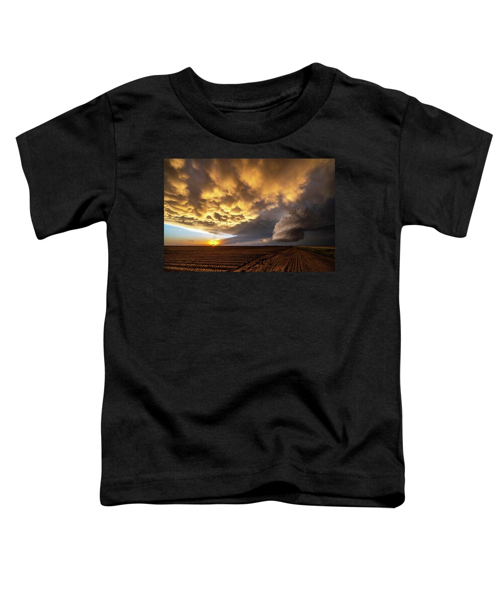 Supercell Toddler T-Shirt featuring the photograph Dryline Sunset by Marcus Hustedde