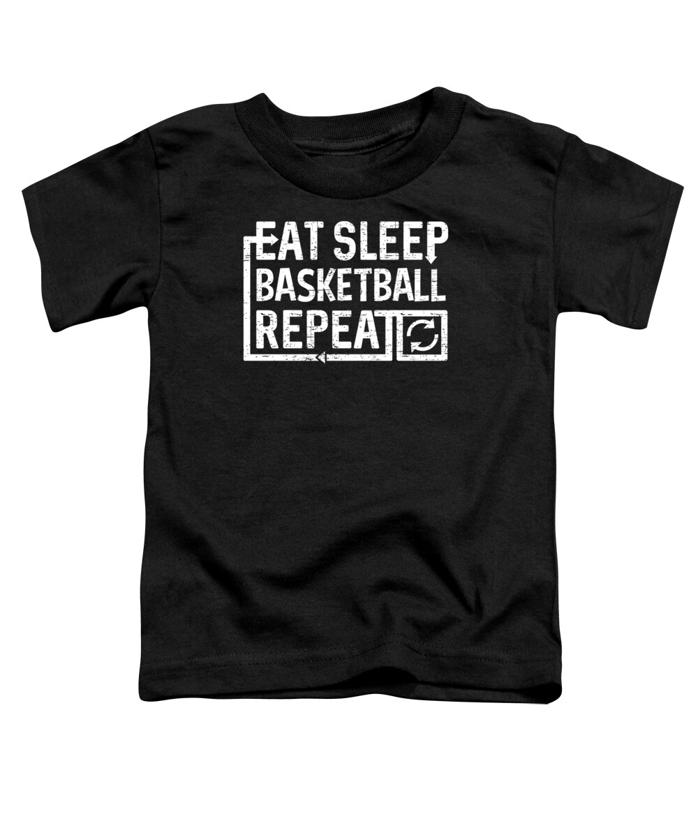 Cool Toddler T-Shirt featuring the digital art Eat Sleep BASKETBALL by Flippin Sweet Gear