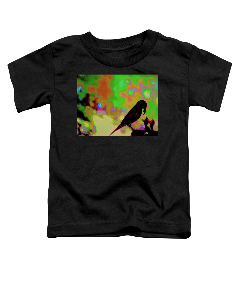 Birds Toddler T-Shirt featuring the digital art Eeny Meeny Miny Moe by CHAZ Daugherty