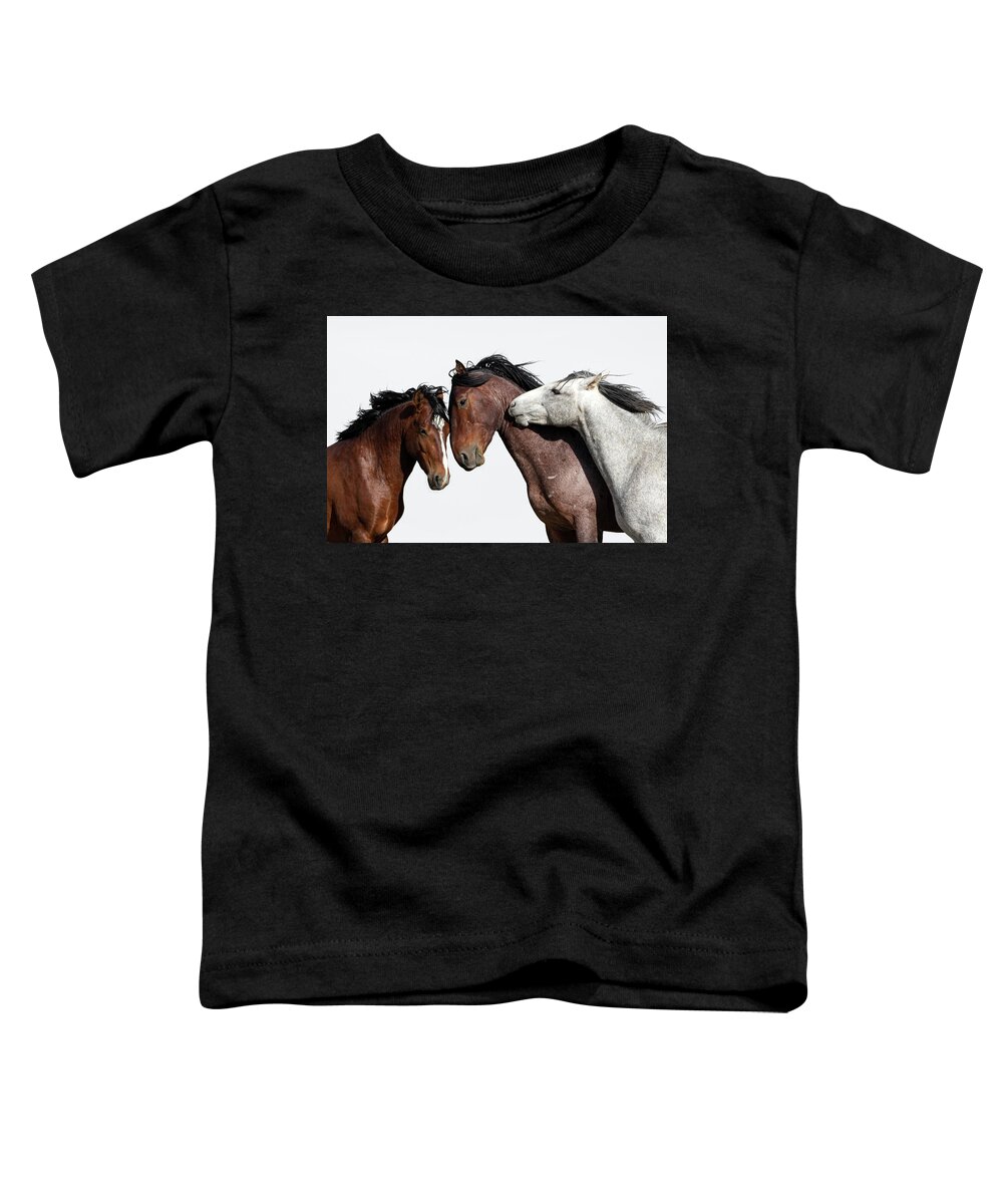 Wild Horses Toddler T-Shirt featuring the photograph Emotion 2 by Mary Hone