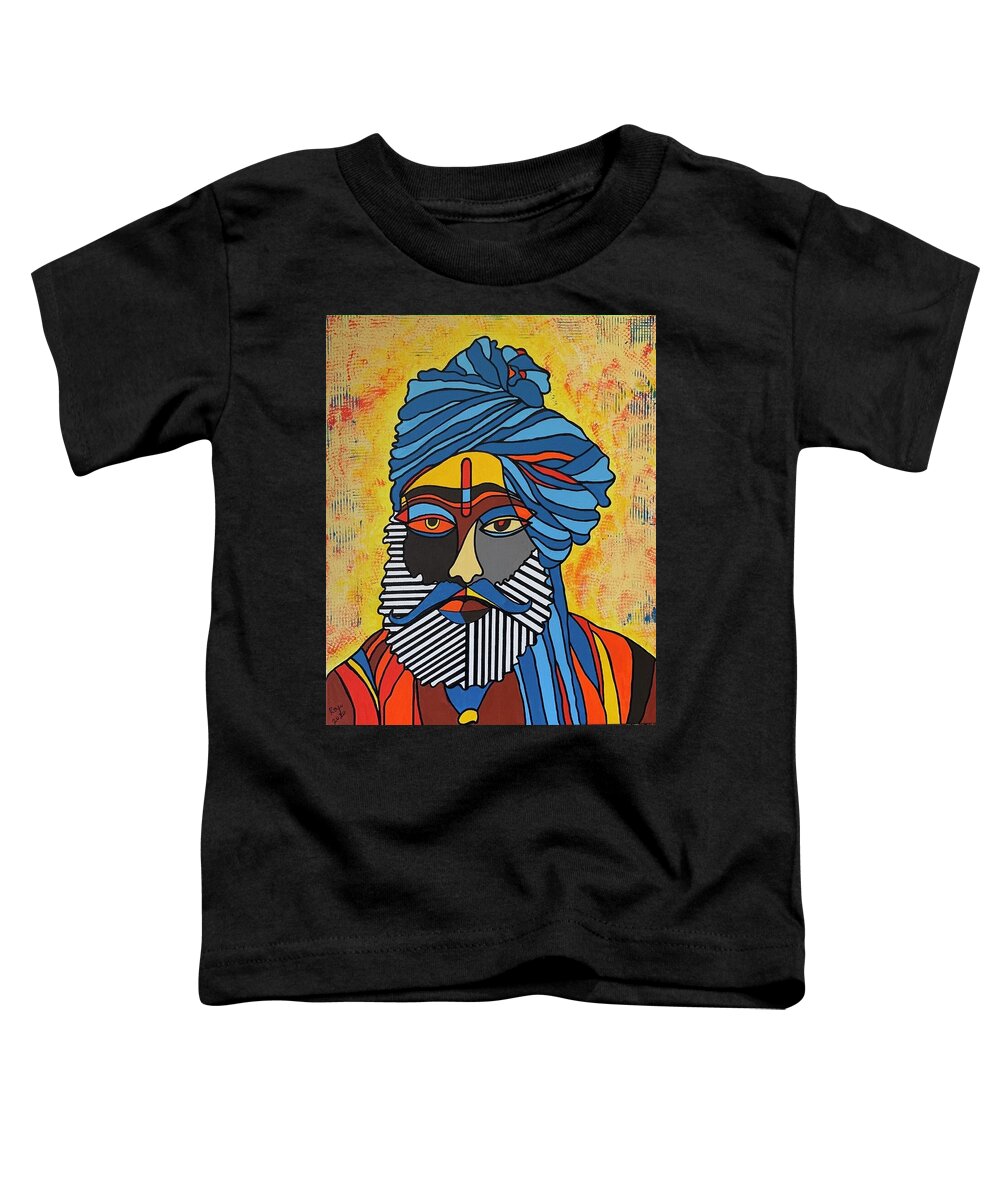 Cubism Toddler T-Shirt featuring the painting Enlightened by Raji Musinipally