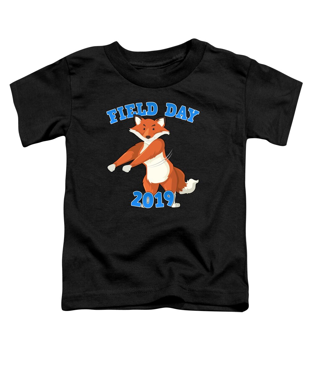 Cool Toddler T-Shirt featuring the digital art Field Day 2019 Flossing Fox by Flippin Sweet Gear