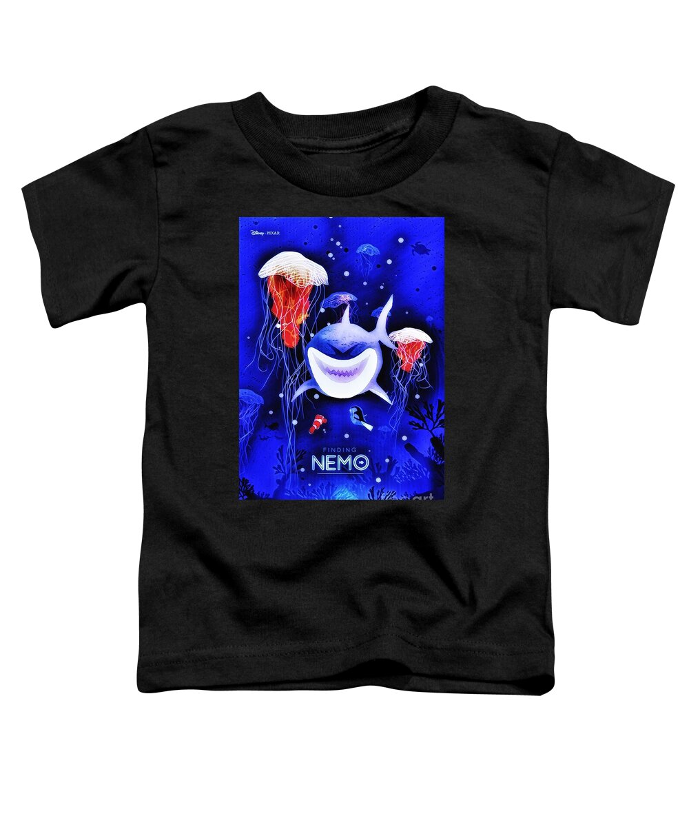 Nemo Toddler T-Shirt featuring the digital art Finding Nemo by HELGE Art Gallery