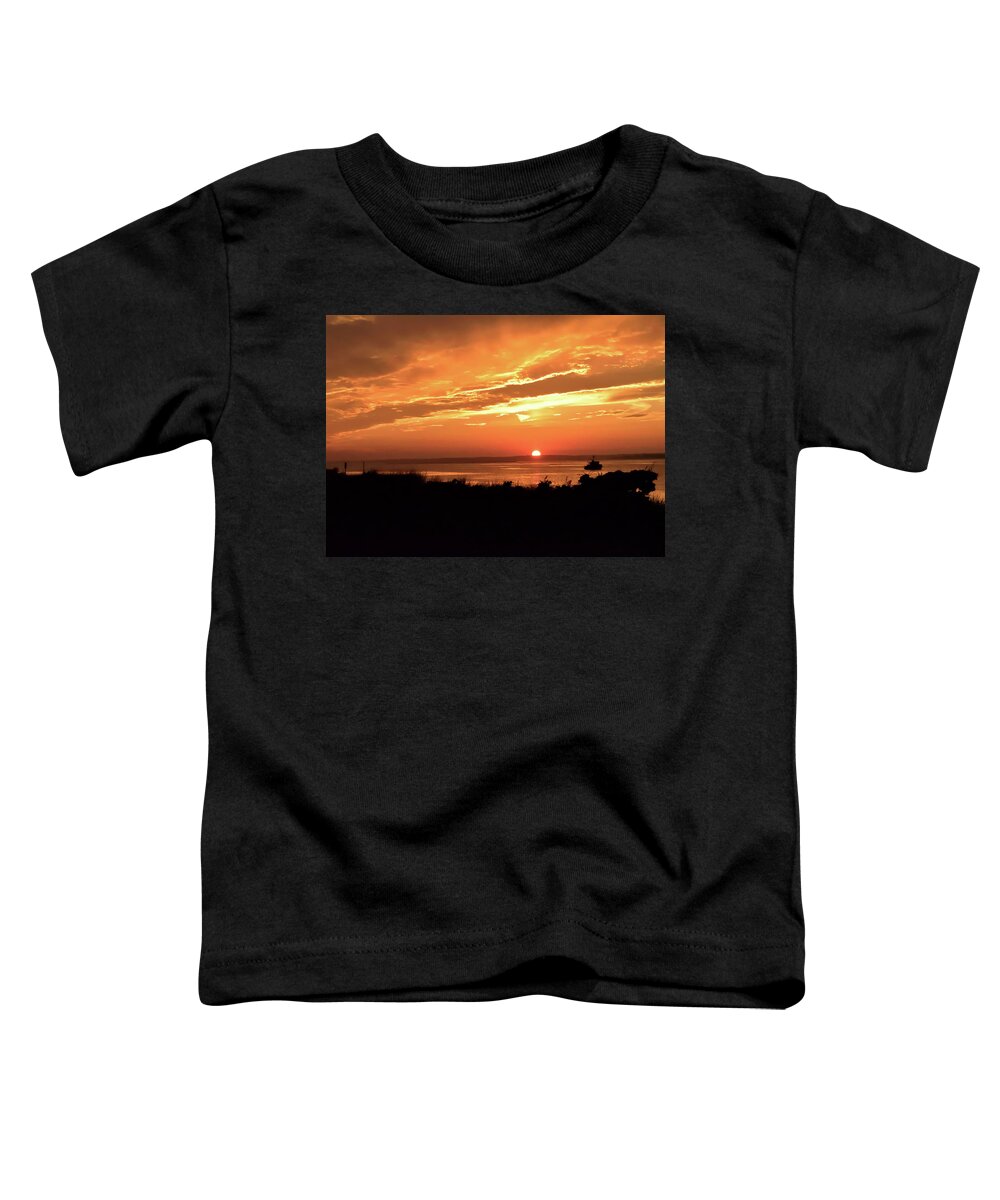 Fire Toddler T-Shirt featuring the photograph Fire in the Sky by Christina McGoran