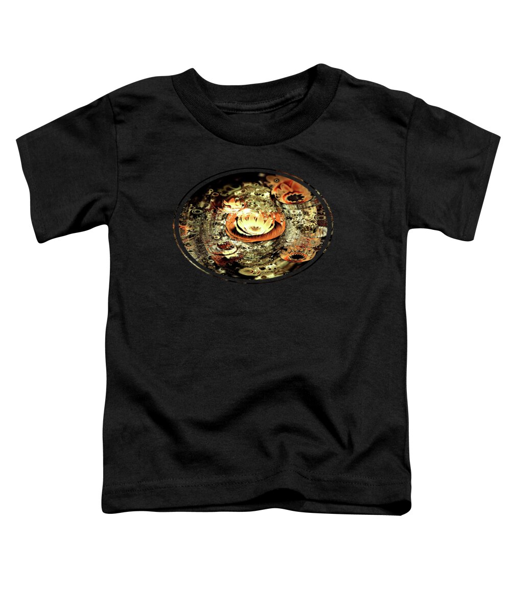 Plant Toddler T-Shirt featuring the digital art Fire Lotus by Anastasiya Malakhova