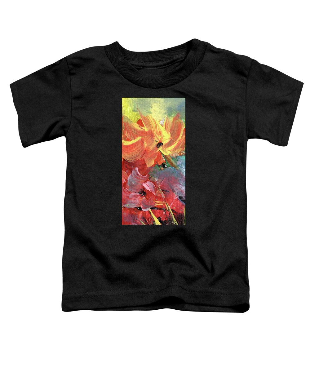 Still Life Toddler T-Shirt featuring the painting Flowers Of My Mind 03 by Miki De Goodaboom