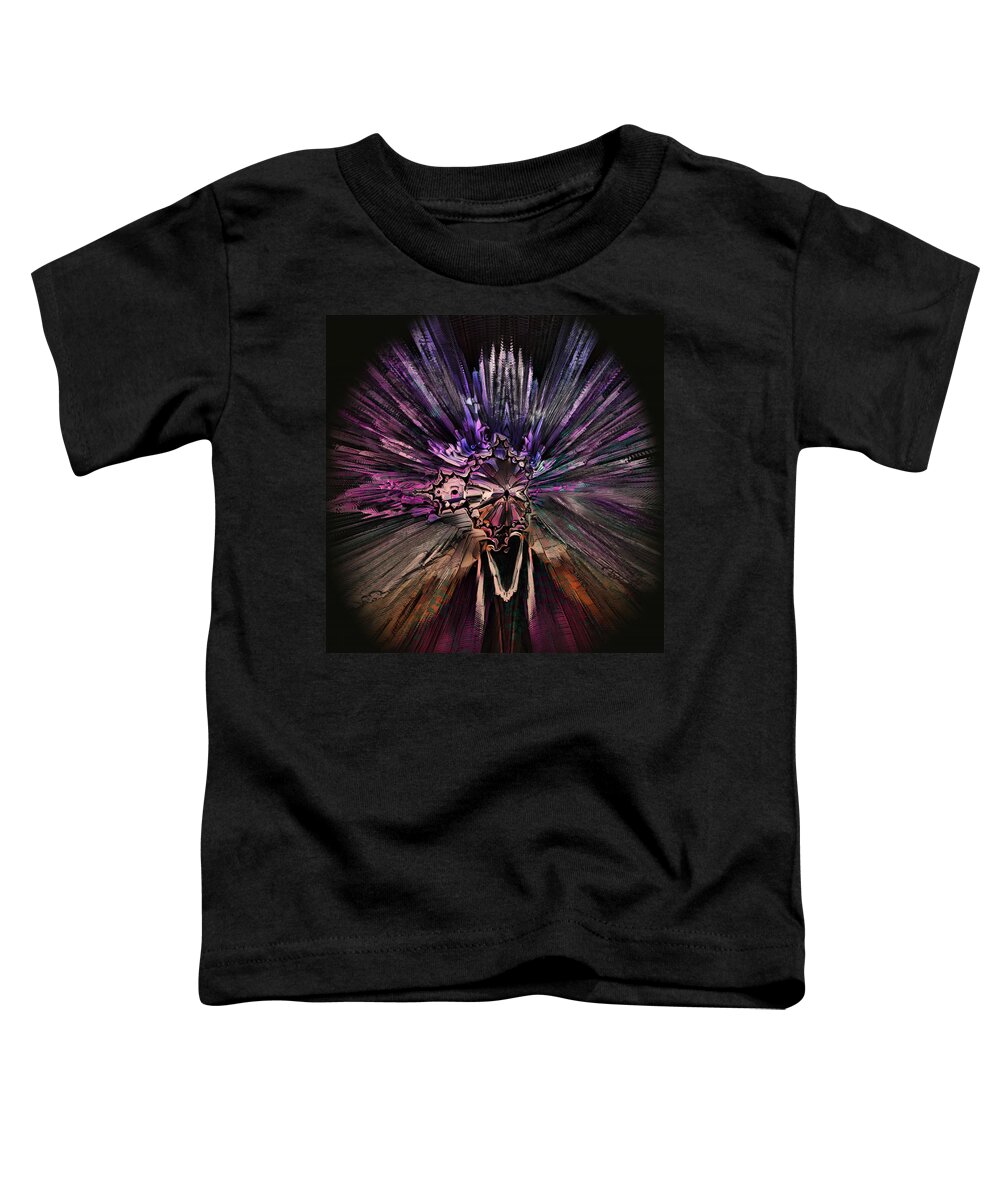 Art Toddler T-Shirt featuring the digital art Fractal Blast by Artful Oasis