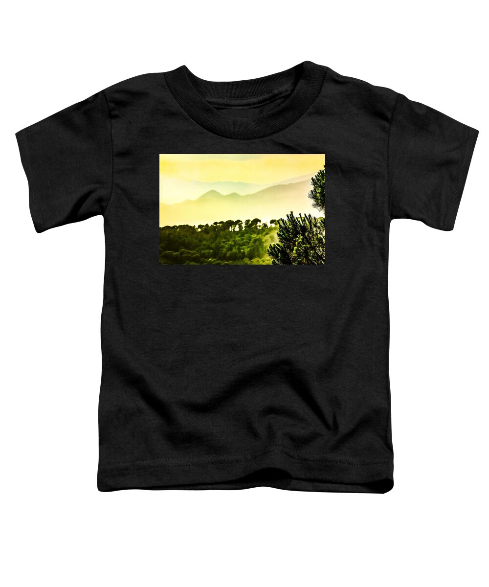 Art Toddler T-Shirt featuring the digital art Golden Dream by Auranatura Art