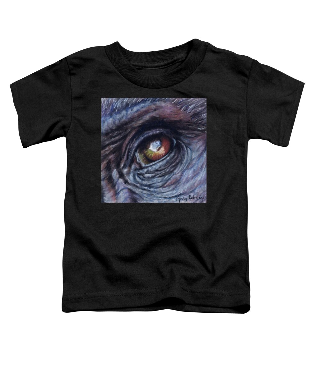 Gorilla Toddler T-Shirt featuring the pastel Gorilla Eye Study by Kirsty Rebecca