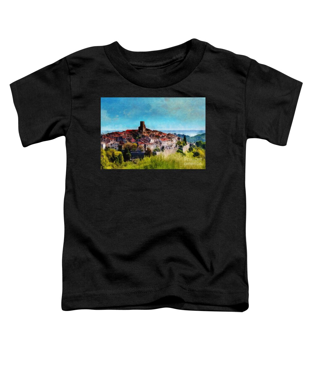 Grasse Toddler T-Shirt featuring the digital art Grasse, French Riviera by Jerzy Czyz