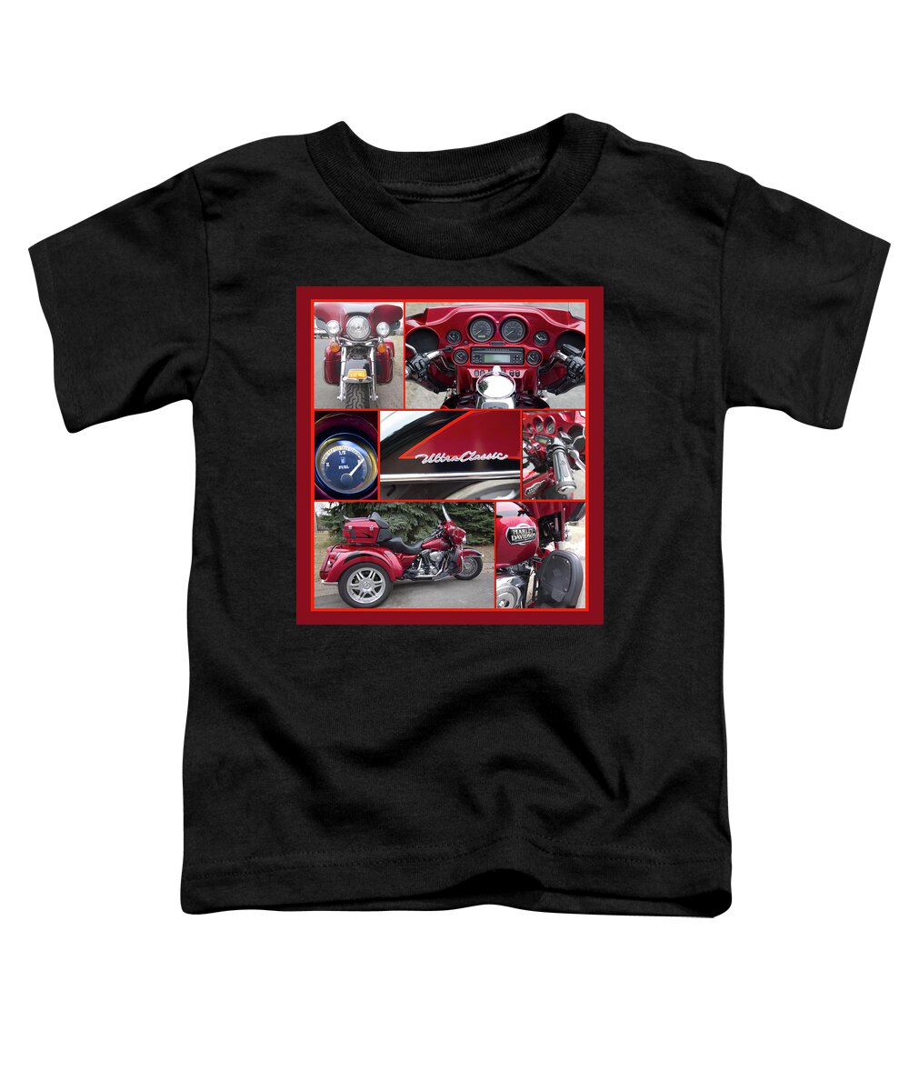 Motorcycle Toddler T-Shirt featuring the photograph Harley Davidson Ultra Classic Trike by Patti Deters