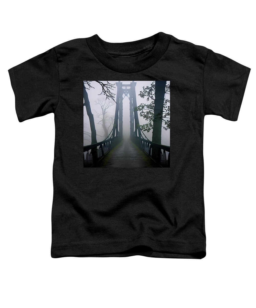 Bridge Toddler T-Shirt featuring the digital art Haunted Bridge 7 by Fred Larucci