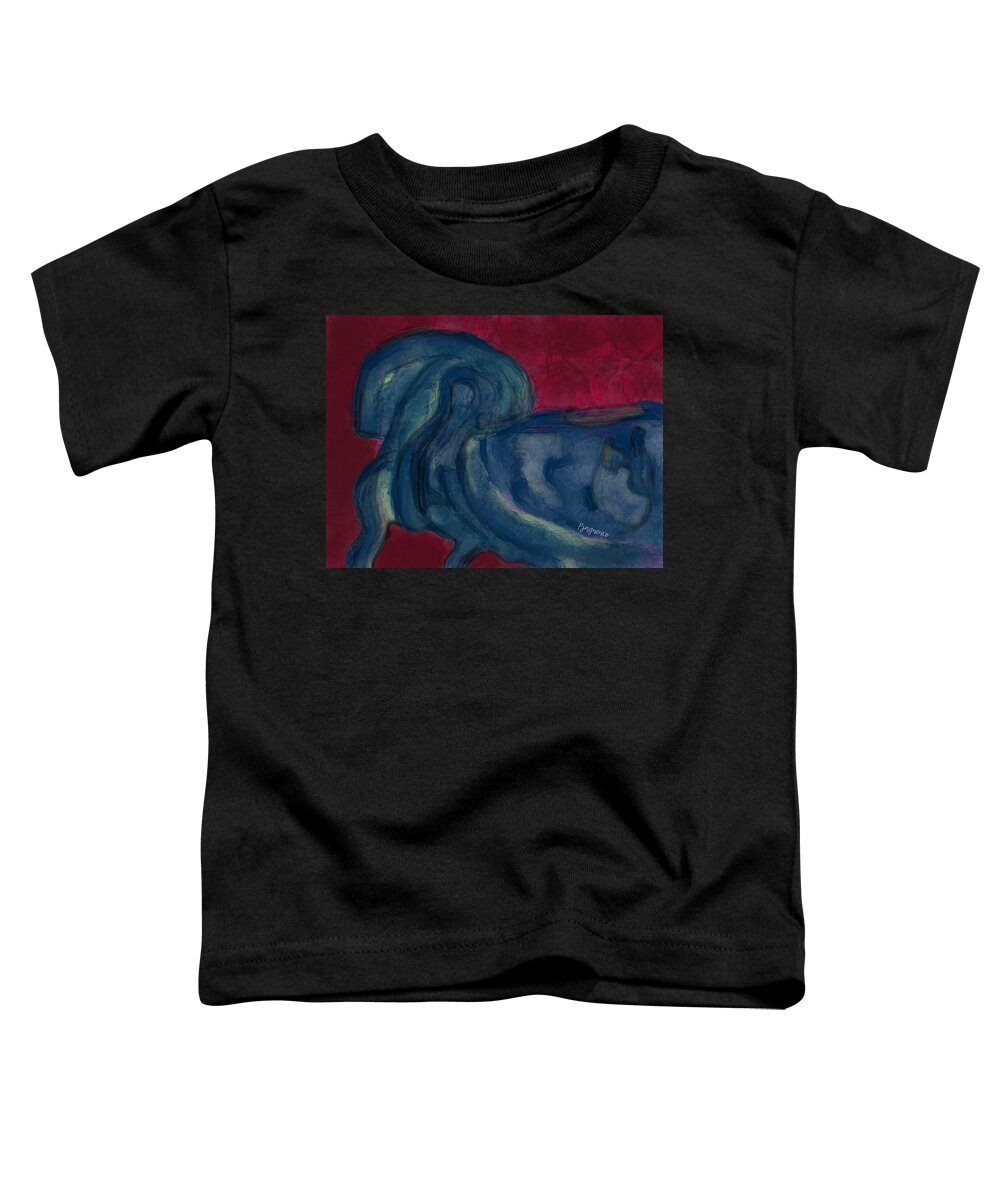 Storm Toddler T-Shirt featuring the digital art Head of the storm by Ljev Rjadcenko
