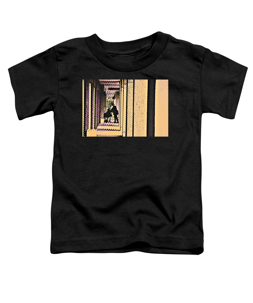 Wheelchair Toddler T-Shirt featuring the digital art Helping Hand by Addison Likins